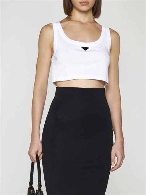 prada cropped tank top|Prada tops for women.